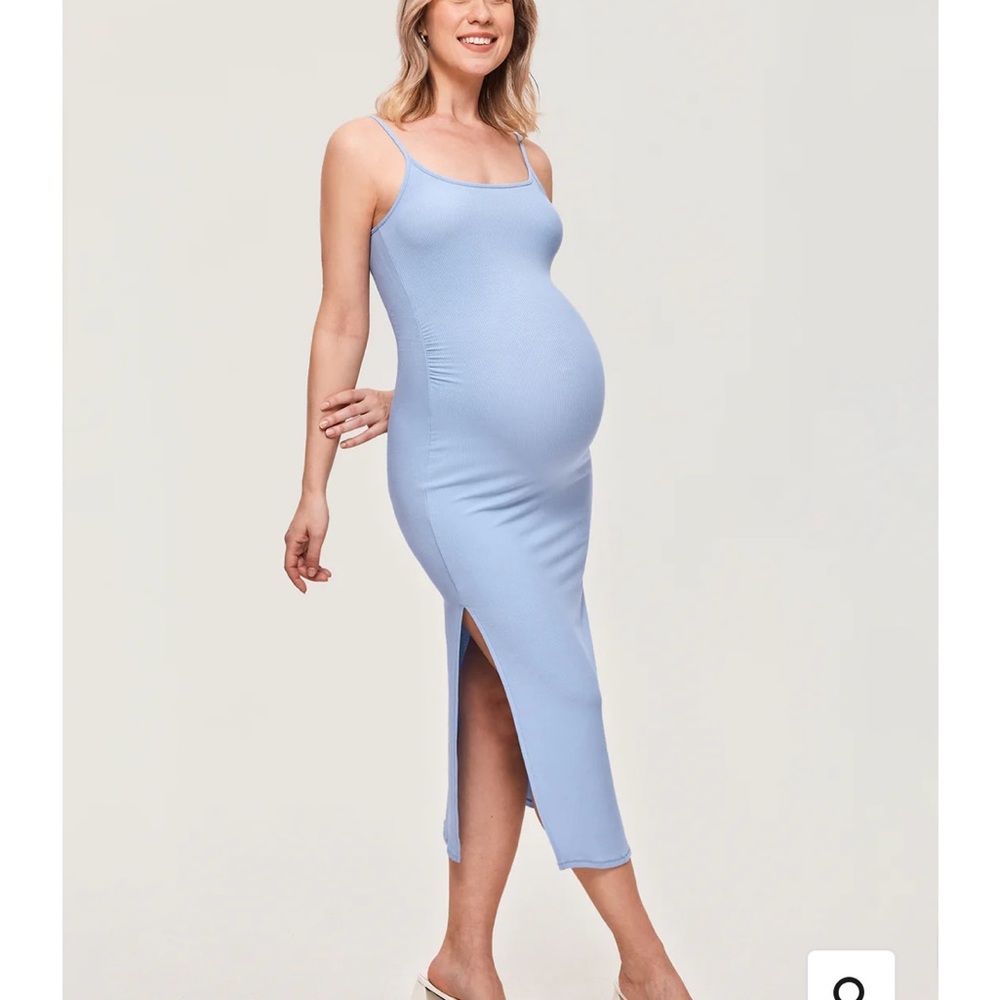 NWT Square Neck Ribbed Maternity Dress